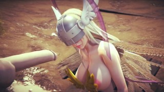数码宝贝Angewomon激情深喉口交无尽模仿
